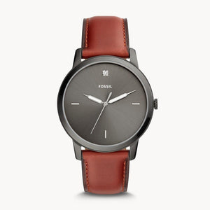  Shop Authentic Fossil The Minimalist 3H Grey Dial Brown Leather Strap Watch for Men - FS5479 - Luxxuri