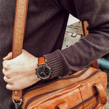  Shop Authentic Fossil Goodwin Luggage Chronograph Black Dial Brown Leather Strap Watch for Men - FS5501 - Luxxuri