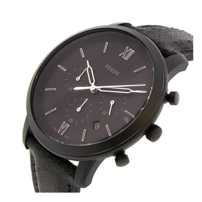  Shop Authentic Fossil Neutra Chronograph Black Dial Black Leather Strap Watch for Men - FS5503 - Luxxuri