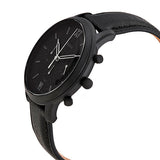  Shop Authentic Fossil Neutra Chronograph Black Dial Black Leather Strap Watch for Men - FS5503 - Luxxuri