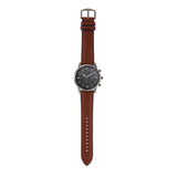  Shop Authentic Fossil Townsman Chronograph Gray Dial Brown Leather Strap Watch for Men - FS5522 - Luxxuri