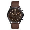  Shop Authentic Fossil Forrester Chronograph Black Dial Brown Leather Strap Watch for Men - FS5608 - Luxxuri