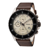  Shop Authentic Fossil Dillinger Chronograph White Dial Brown Leather Strap Watch for Men - FS5674 - Luxxuri