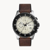  Shop Authentic Fossil Dillinger Chronograph White Dial Brown Leather Strap Watch for Men - FS5674 - Luxxuri