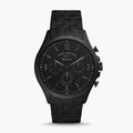  Shop Authentic Fossil Forrester Chronograph Black Dial Black Steel Strap Watch for Men - FS5697 - Luxxuri