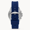 Fossil Garrett Chronograph Blue Dial Blue Rubber Strap Watch for Men - FS5709