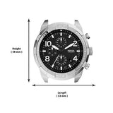  Shop Authentic Fossil Bronson Chronograph Black Dial Silver Steel Strap Watch for Men - FS5710 - Luxxuri