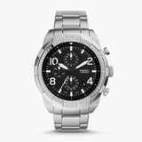  Shop Authentic Fossil Bronson Chronograph Black Dial Silver Steel Strap Watch for Men - FS5710 - Luxxuri