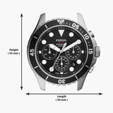  Shop Authentic Fossil FB-03 Chronograph Black Dial Silver Steel Strap Watch for Men - FS5725 - Luxxuri