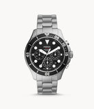  Shop Authentic Fossil FB-03 Chronograph Black Dial Silver Steel Strap Watch for Men - FS5725 - Luxxuri