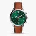  Shop Authentic Fossil Neutra Chronograph Green Dial Brown Leather Strap Watch for Men - FS5735 - Luxxuri