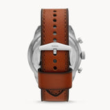  Shop Authentic Fossil Grant Chronograph Blue Dial Brown Leather Strap Watch for Men - FS5184 - Luxxuri