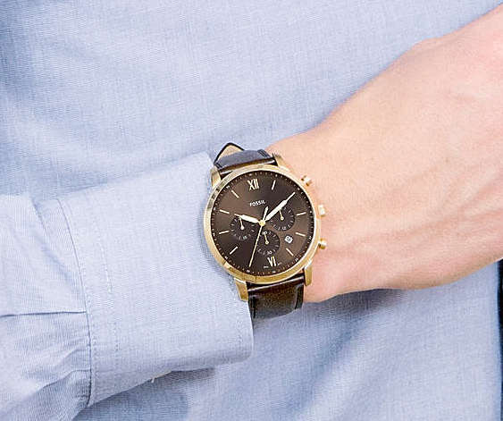  Shop Authentic Fossil Neutra Chronograph Brown Dial Brown Leather Strap Watch for Men - FS5763 - Luxxuri
