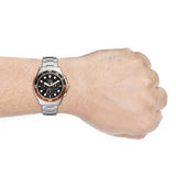  Shop Authentic Fossil FB-03 Chronograph Black Dial Silver Steel Strap Watch for Men - FS5768 - Luxxuri