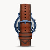  Shop Authentic Fossil Neutra Chronograph Blue Dial Brown Leather Strap Watch for Men - FS5791 - Luxxuri