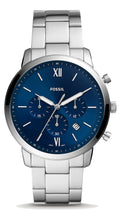  Shop Authentic Fossil Neutra Chronograph Blue Dial Silver Steel Strap Watch for Men - FS5792 - Luxxuri