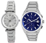  Shop Authentic Fossil Everett Chronograph Blue Dial Silver Steel Strap Watch for Men - FS5795 - Luxxuri