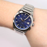  Shop Authentic Fossil Everett Chronograph Blue Dial Silver Steel Strap Watch for Men - FS5795 - Luxxuri