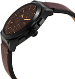  Shop Authentic Fossil Everett Chronograph Black Dial Brown Leather Strap Watch for Men - FS5798 - Luxxuri