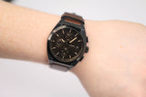  Shop Authentic Fossil Everett Chronograph Black Dial Brown Leather Strap Watch for Men - FS5798 - Luxxuri