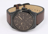  Shop Authentic Fossil Everett Chronograph Black Dial Brown Leather Strap Watch for Men - FS5798 - Luxxuri