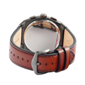 Fossil Everett Chronograph Grey Dial Brown Leather Strap Watch for Men - FS5799