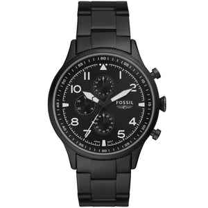  Shop Authentic Fossil Pilot Chronograph Black Dial Black Steel Strap Watch for Men - FS5811 - Luxxuri