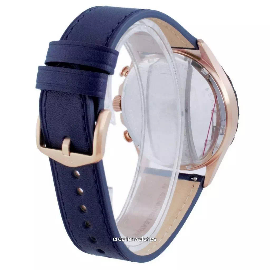  Shop Authentic Fossil Forrester Chronograph Blue Dial Blue Leather Strap Watch for Men - FS5814 - Luxxuri