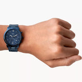  Shop Authentic Fossil Neutra Chronograph Blue Dial Blue Steel Strap Watch for Men - FS5826 - Luxxuri