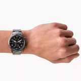  Shop Authentic Fossil Retro Pilot Chronograph Black Dial Grey Steel Strap Watch for Men - FS5834 - Luxxuri
