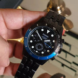  Shop Authentic Fossil FB-01 Chronograph Black Dial Grey Steel Strap Watch for Men - FS5835 - Luxxuri