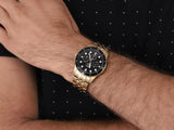  Shop Authentic Fossil FB-01 Chronograph Black Dial Gold Steel Strap Watch for Men - FS5836 - Luxxuri