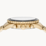  Shop Authentic Fossil FB-01 Chronograph Black Dial Gold Steel Strap Watch for Men - FS5836 - Luxxuri