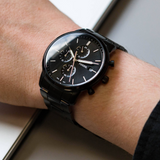  Shop Authentic Fossil Townsman Chronograph Black Dial Black Steel Strap Watch for Men - FS5379 - Luxxuri