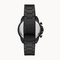 Fossil Bronson Chronograph Black Dial Black Steel Strap Watch for Men - FS5851