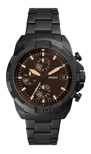  Shop Authentic Fossil Bronson Chronograph Black Dial Black Steel Strap Watch for Men - FS5851 - Luxxuri