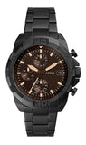 Shop Authentic Fossil Bronson Chronograph Black Dial Black Steel Strap Watch for Men - FS5851 - Luxxuri