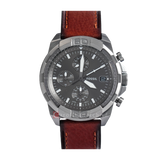  Shop Authentic Fossil Bronson Chronograph Grey Dial Brown Leather Strap Watch for Men - FS5855 - Luxxuri