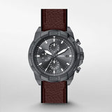  Shop Authentic Fossil Bronson Chronograph Grey Dial Brown Leather Strap Watch for Men - FS5855 - Luxxuri