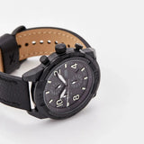  Shop Authentic Fossil Bronson Chronograph Black Dial Black Leather Strap Watch for Men - FS5874 - Luxxuri