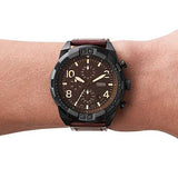  Shop Authentic Fossil Bronson Chronograph Brown Dial Brown Leather Strap Watch for Men - FS5875 - Luxxuri