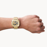  Shop Authentic Fossil Retro Analog-Digital Gold Dial Gold Steel Strap Watch for Men - FS5889 - Luxxuri