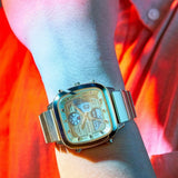  Shop Authentic Fossil Retro Analog-Digital Gold Dial Gold Steel Strap Watch for Men - FS5889 - Luxxuri