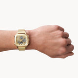  Shop Authentic Fossil Retro Analog-Digital Gold Dial Gold Steel Strap Watch for Men - FS5889 - Luxxuri