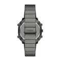 Fossil Retro Analog-Digital Black Dial Grey Steel Strap Watch for Men - FS5892