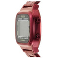 Fossil Retro Analog-Digital Black Dial Red Steel Strap Watch for Men - FS5897