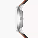  Shop Authentic Fossil Neutra Minimalist Moonphase Blue Dial Brown Leather Strap Watch for Men - FS5903 - Luxxuri