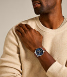  Shop Authentic Fossil Neutra Minimalist Moonphase Blue Dial Brown Leather Strap Watch for Men - FS5903 - Luxxuri