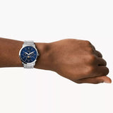  Shop Authentic Fossil Neutra Minimalist Moonphase Blue Dial Silver Steel Strap Watch for Men - FS5907 - Luxxuri
