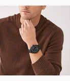  Shop Authentic Fossil Machine Black Dial Black Steel Strap Watch for Men - FS4775 - Luxxuri
